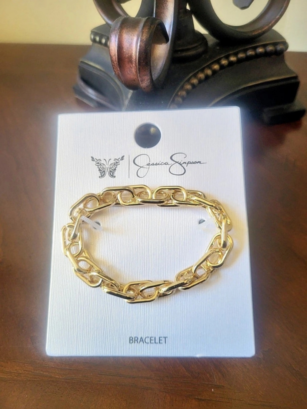 Jessica Simpson Gold-Tone Chain Link Bracelet